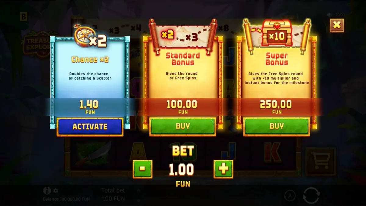 Laura Loot menjelajahi hutan Aztec dalam slot Treasure Explorer